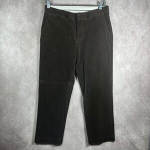 Polo Ralph Lauren Chino Pants Mens Size 34X30 Brown Corduroy Stretch Classic Fit